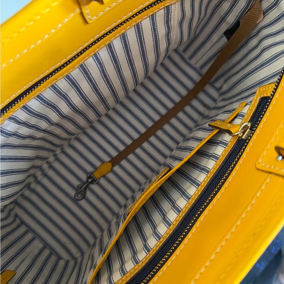 Dooney & Bourke Yellow Leather Tote - Picture 3 of 5